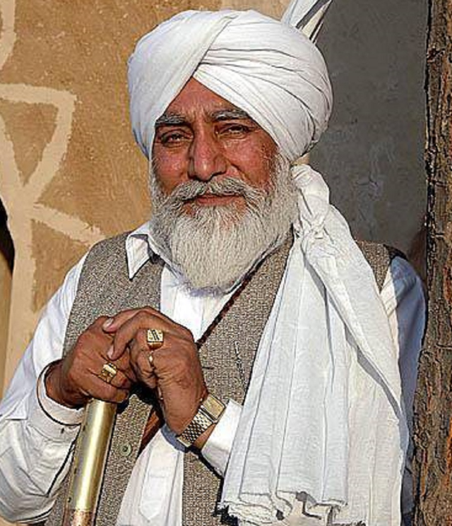 A Punjabi Jatt man. The Punjabi Jatt are an Indo-European-speaking population of northwestern India and eastern Pakistan, who bear a slight predominance of West Eurasian ancestry (~60%). Most of this heritage consists of the Iran Neolithic and European Steppe genome components. The remainder of the Punjabi Jatt's ancestry is largely composed of the Ancient Ancestral South Indian element (just under 40%). This is the lowest average frequency of this ancestral component among all modern groups in India.
